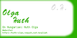 olga huth business card